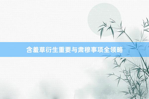 含羞草衍生重要与肃穆事项全领略
